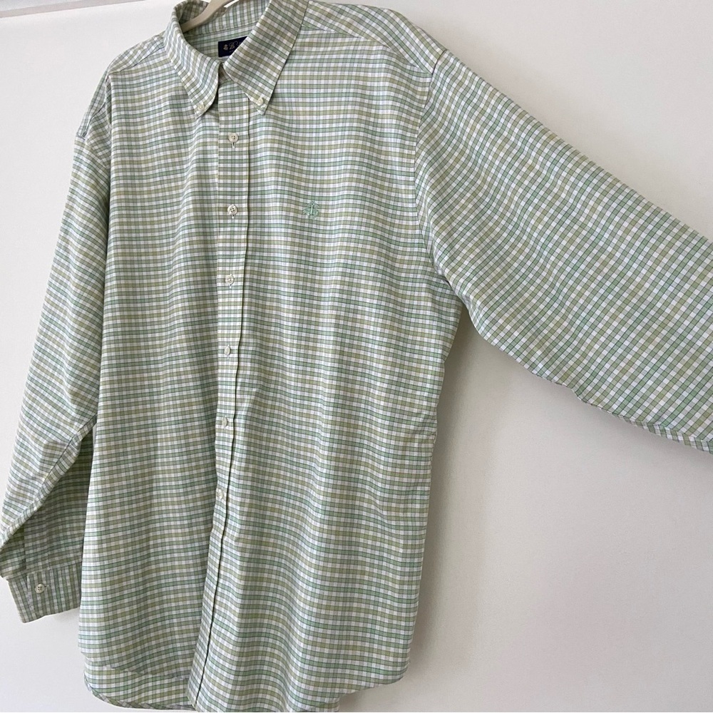 Brooks Brothers Dress Shirt Men's XL Plaid Long Sleeve Button Down Preppy Formal - Picture 7 of 14